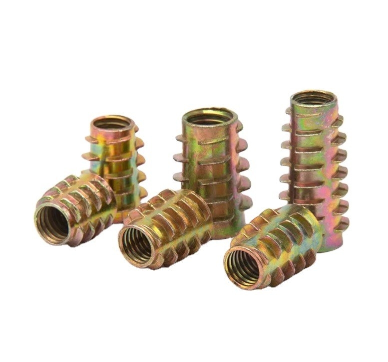 Polished Finish Zinc Plated Insert Nut for Furniture Embedment in Metric Measurement System Aluminum Zinc Alloy 6061 6063