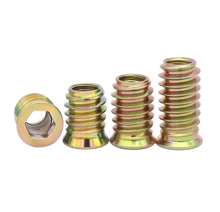 Metric Measurement System Color Zinc Plated M6 M8 M10 Furniture Wood Insert Nut for Wood General Industry