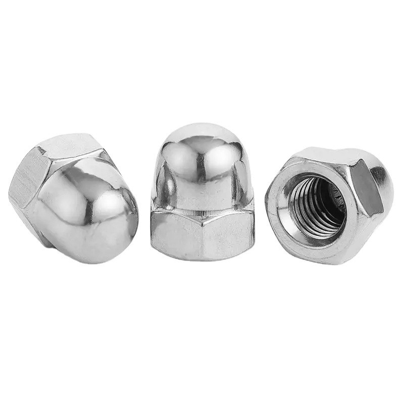 Customized Stainless Steel Hex Domed Cap Nuts for Measurement System Imperial Inch JIS Standard in General Industry