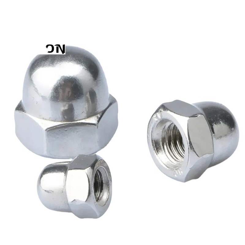 Metric Measurement System Galvanized Carbon Stainless Steel Hex Domed Hat Cap Nuts M6 M8 M12 with Chrome Plated Finish