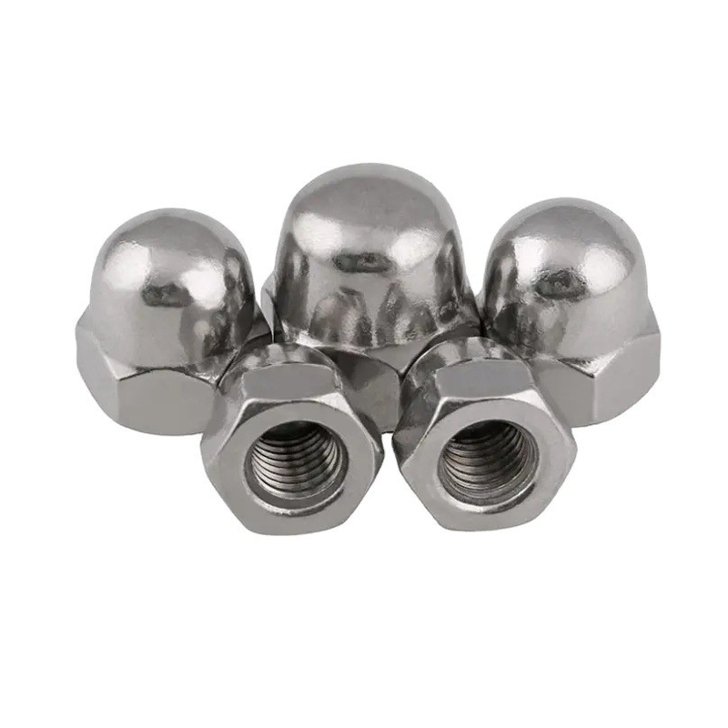 Food Beverage Industry M6 M8 M12 Zinc Plated Carbon Steel Hex Domed Hat Cap Nuts for Construction Applications