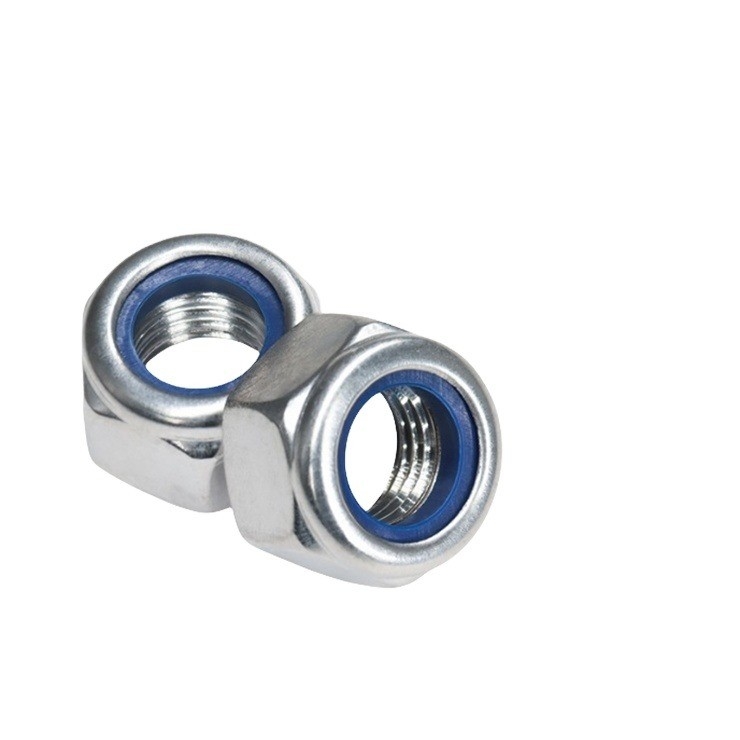 GB Standard Stainless Steel SS201/304/316 Hexagon Nylon Insert Self Locking Nut DIN982 Plain Finish for Mining Equipment