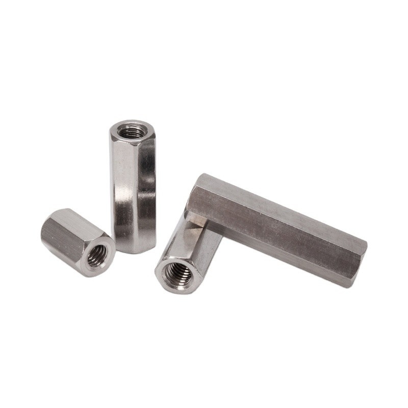 M3 M4 M5 M6 M8 M10 Black Oxide Finish Female Thread Straight Fitting Long Hex Sleeve Coupling Nut in 304 Stainless Steel
