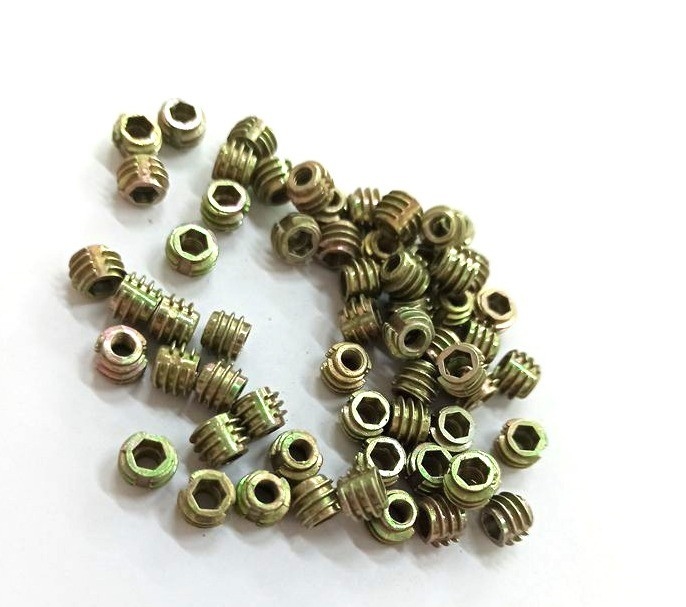 Black Oxide Finish Metric Measurement System Furniture Wood Insert Nut M5 M6 M8 Threaded Inserts for Wood Health Care