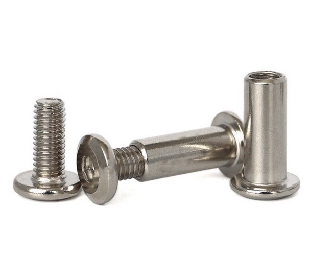 Imperial Measurement Automotive Stainless Steel M6 Socket Nut and Screw with Chrome Plated Finish Designed to JIS Standard